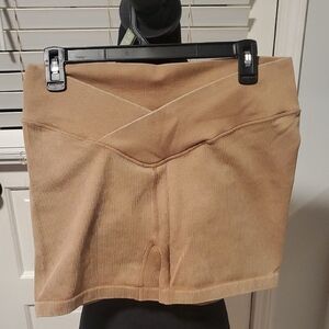 JoyLab Tan Ribbed Shorts